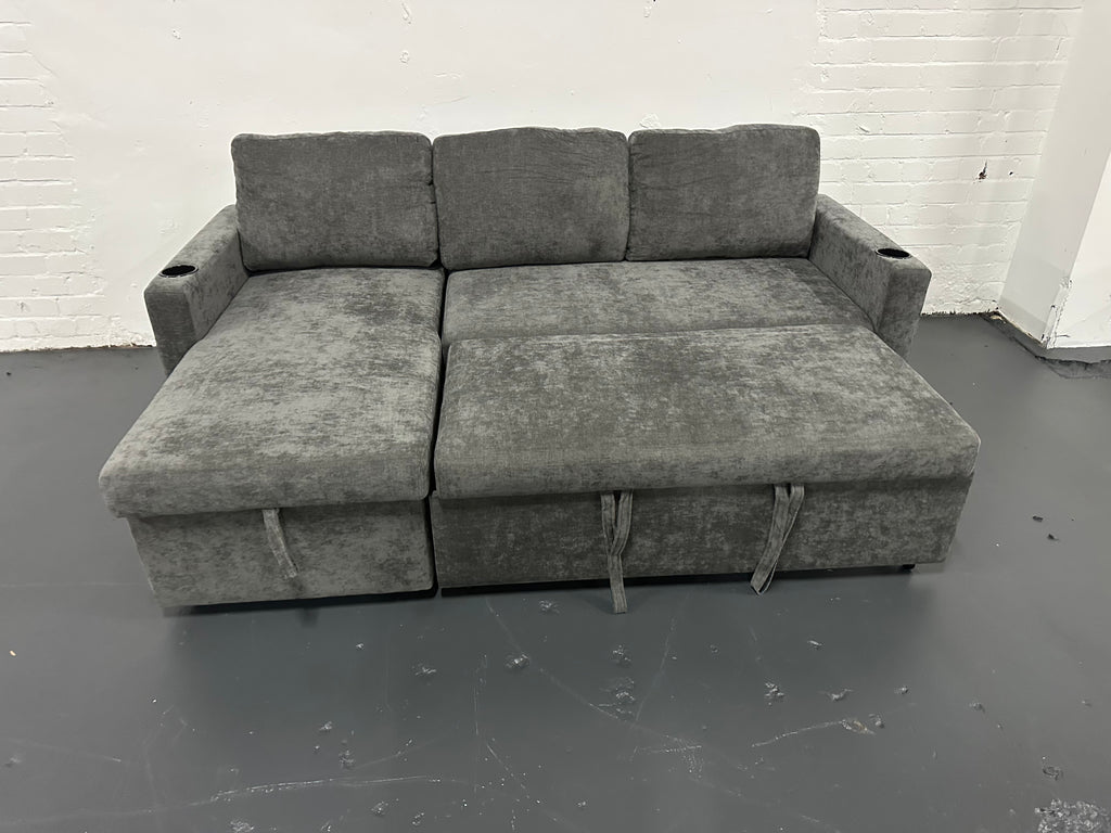 Lisa Sofa Bed, Dark grey/ Charcoal color