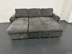 Lisa Sofa Bed, Dark grey/ Charcoal color