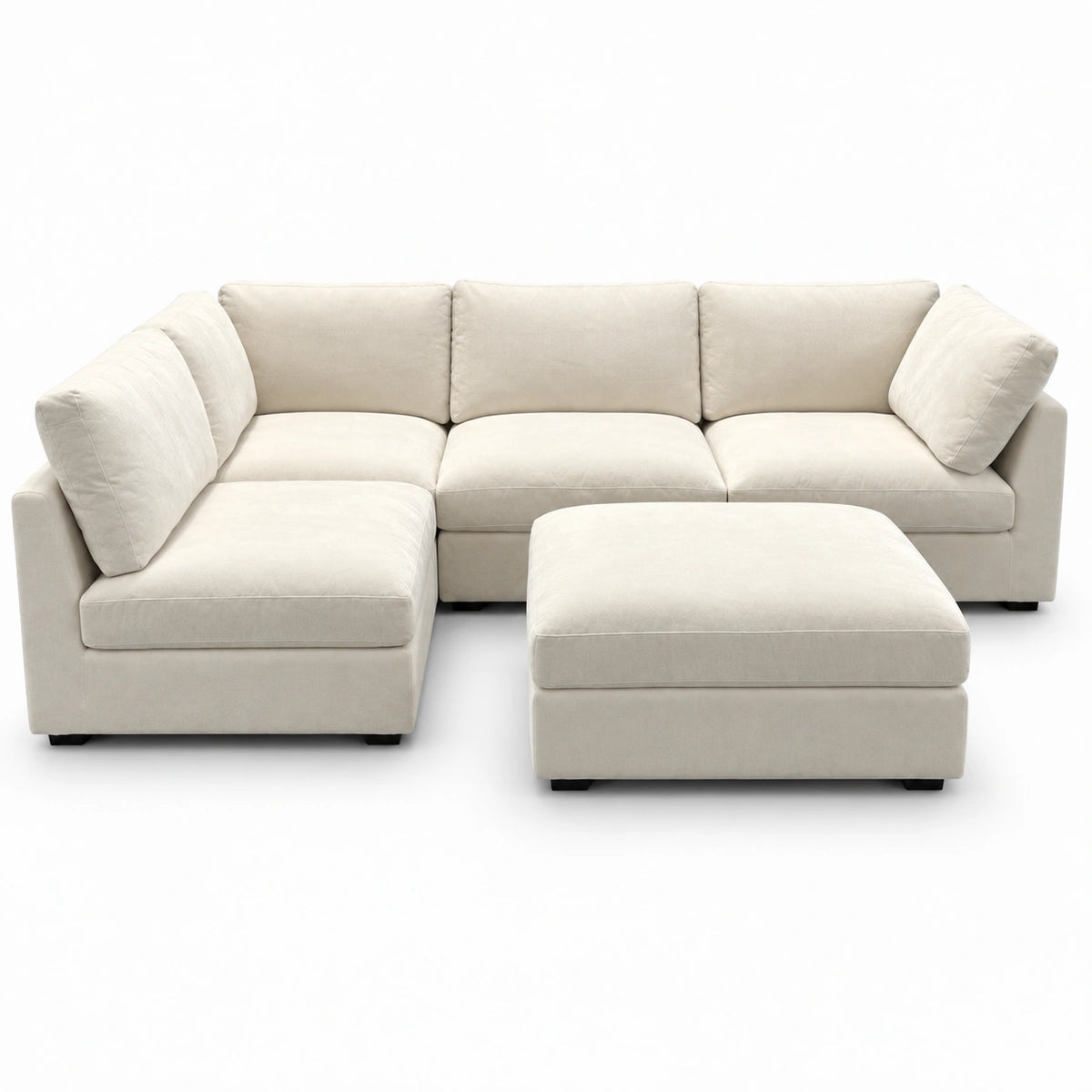 L Shape Wonda Modular Sofa – Cream