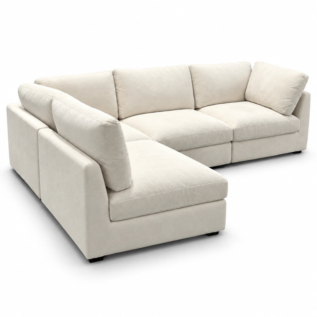 L Shape Wonda Modular Sofa – Cream