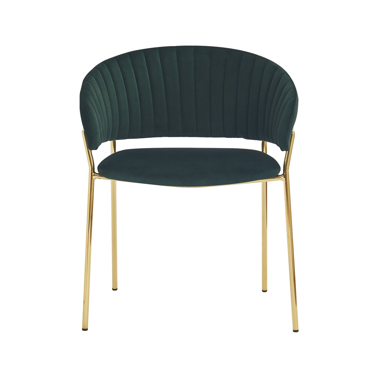 Lex Green Velvet Chairs with Gold Legs