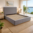 Solid Upholstered Bed Frame