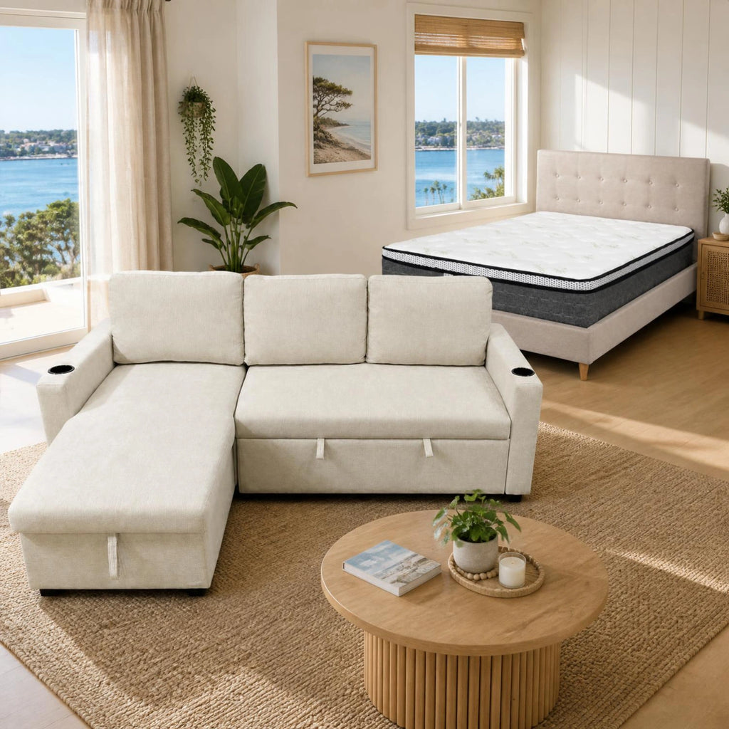Lisa sofabed and queen bed set