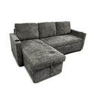 Lisa Sofa Bed, Dark grey/ Charcoal color