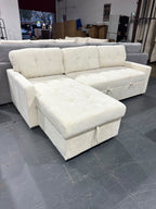 Brand new Lisa Tufted Sofa with storage - Light Cream