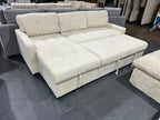 Brand new Lisa Tufted Sofa with storage - Light Cream