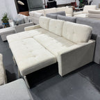 Brand new Lisa Tufted Sofa with storage - Light Cream