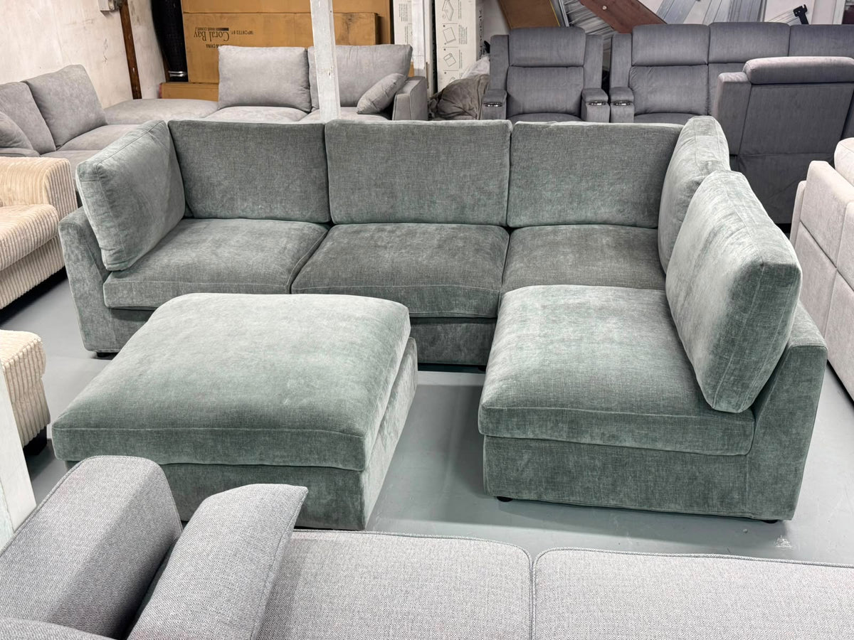 L Shape Wonda Modular Sofa – Dark Grey