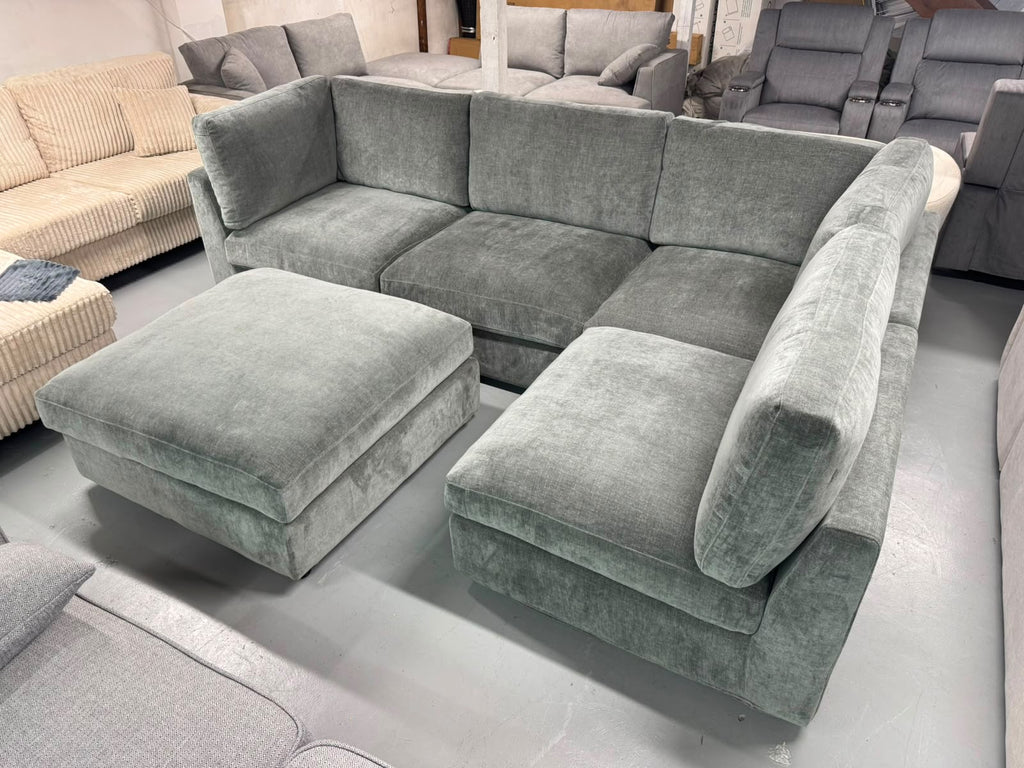 L Shape Wonda Modular Sofa – Dark Grey