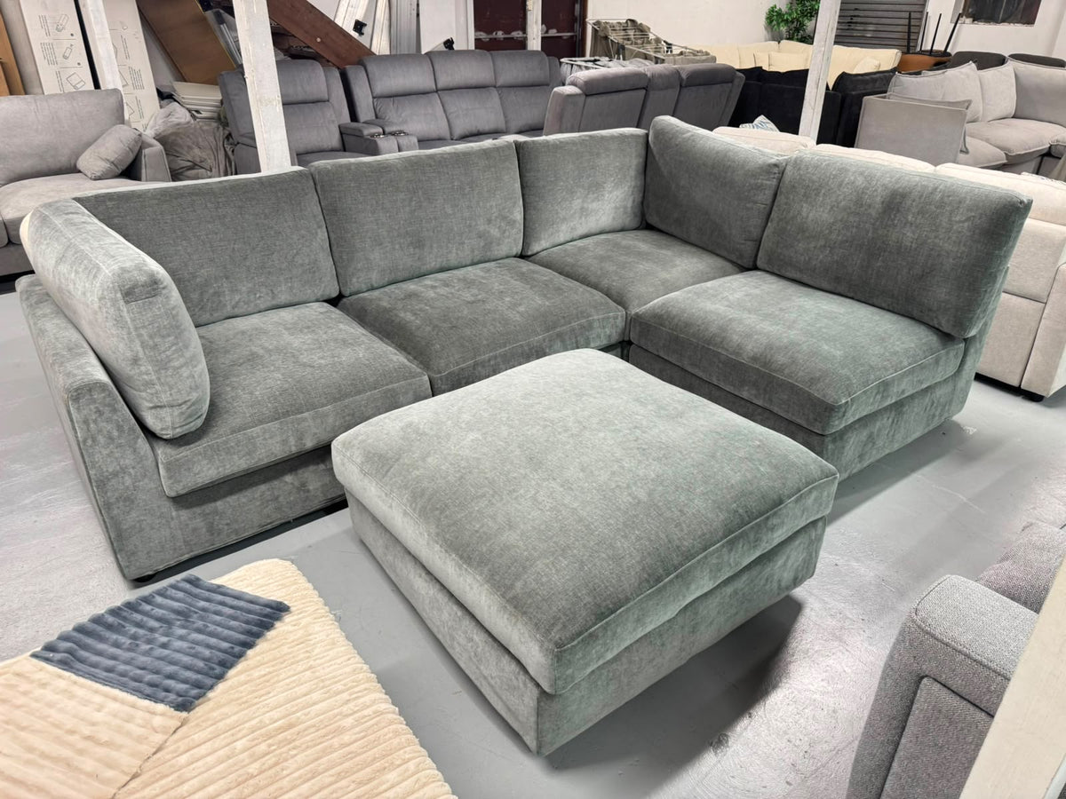 L Shape Wonda Modular Sofa – Dark Grey