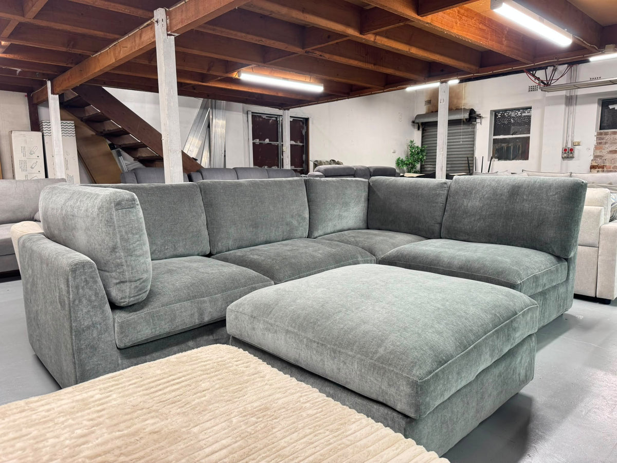 L Shape Wonda Modular Sofa – Dark Grey