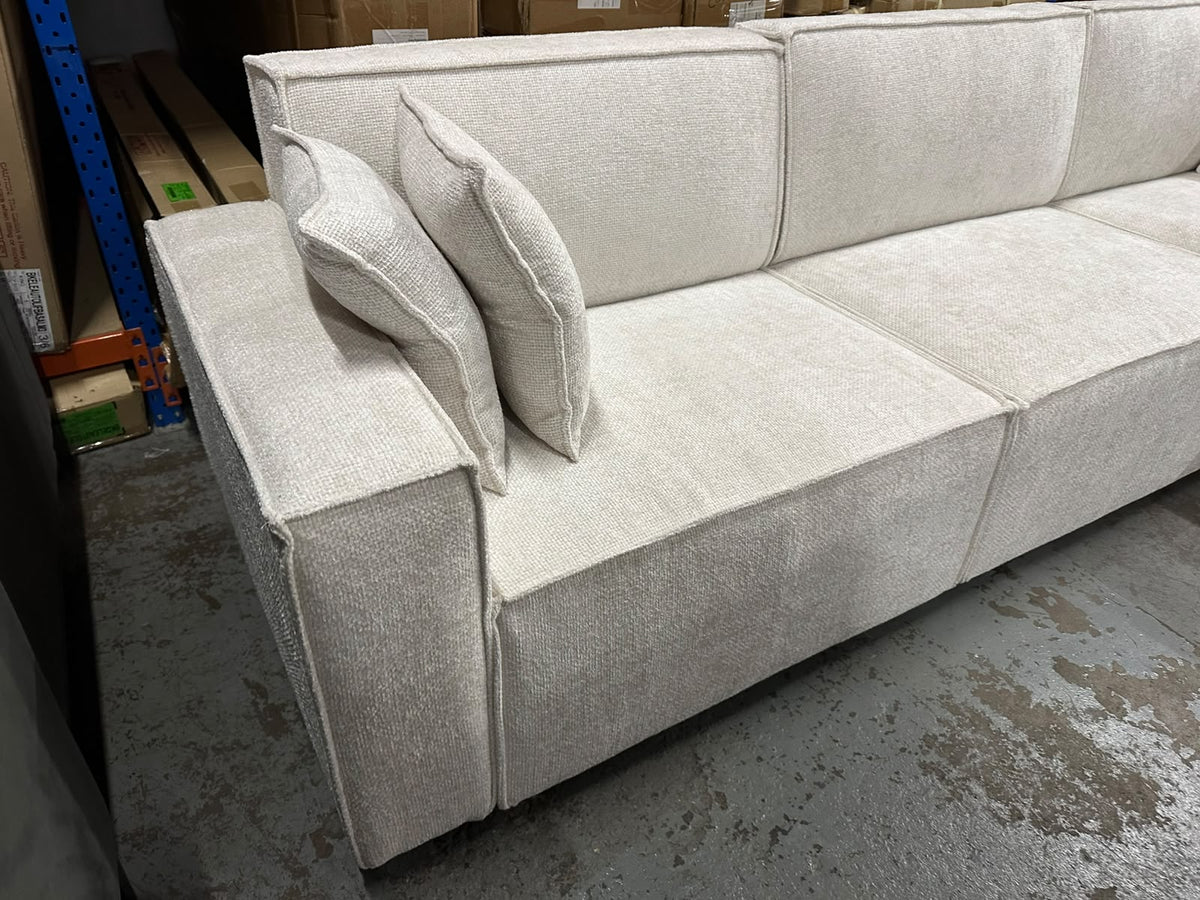 Carelli Reversible Chaise L shape Sofa – Cream