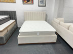 Bed & Mattress Set - Cream