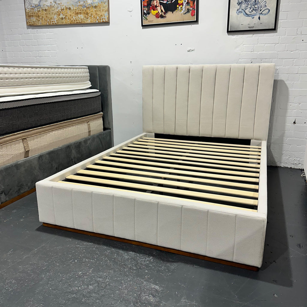 Bed & Mattress Set - Cream