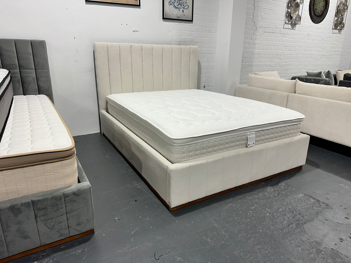 Bed & Mattress Set - Cream