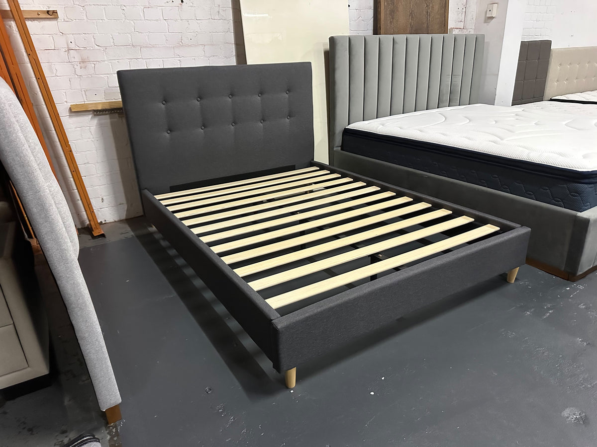 Solid Upholstered Bed Frame
