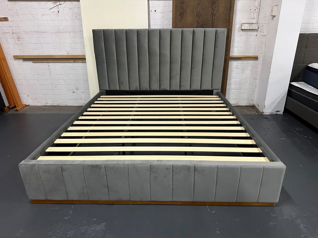 Solid Upholstered Bed Frame