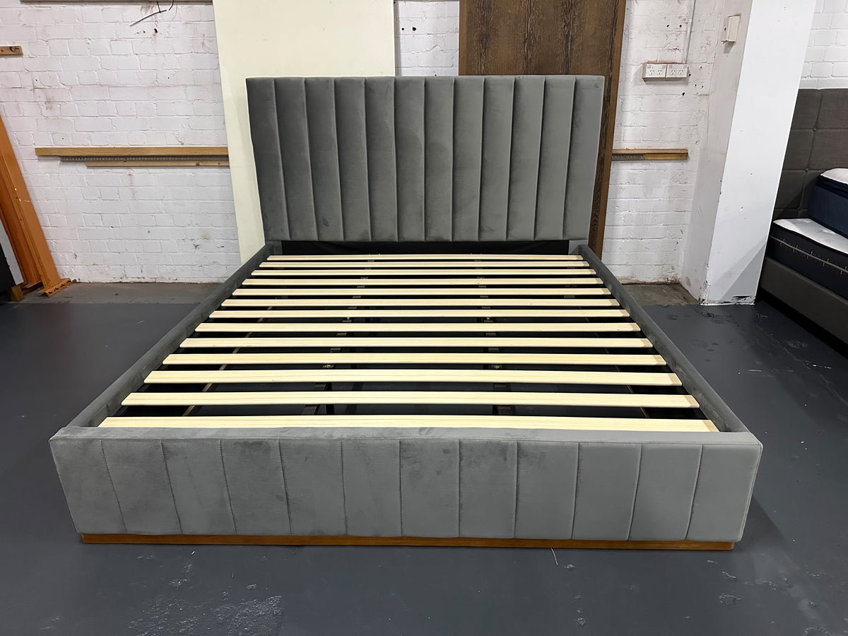 Solid Upholstered Bed Frame