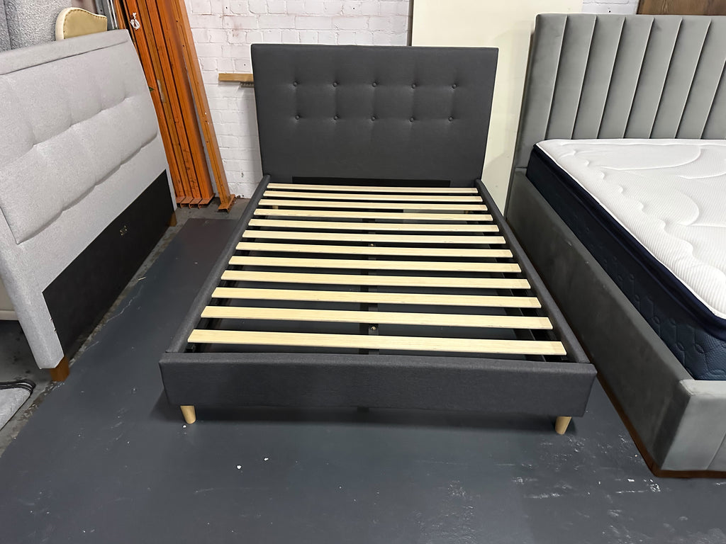 Solid Upholstered Bed Frame