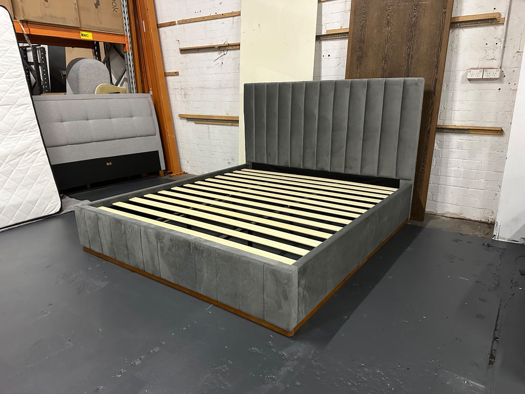 Solid Upholstered Bed Frame