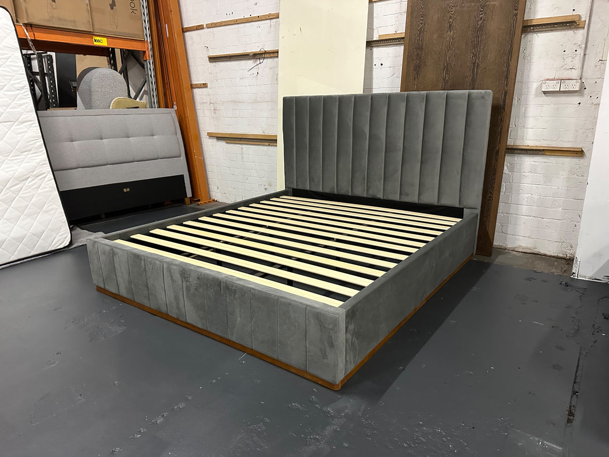 Solid Upholstered Bed Frame