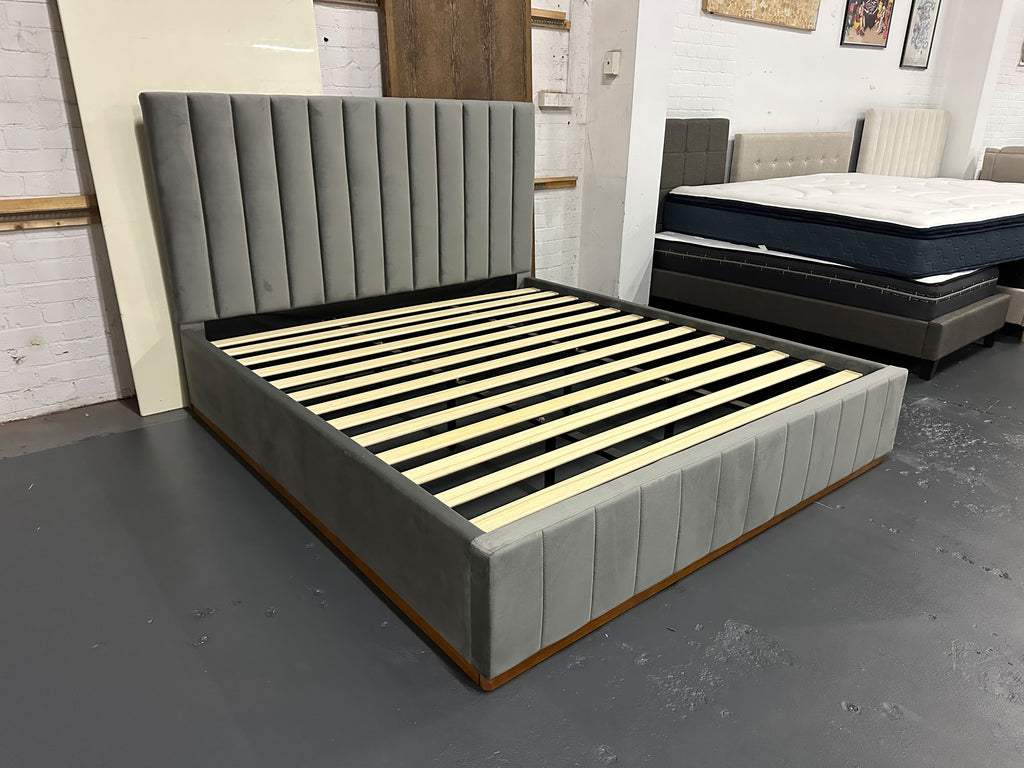 Solid Upholstered Bed Frame