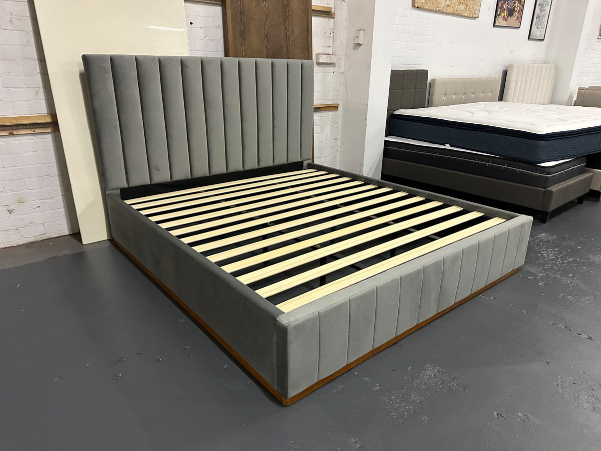 Solid Upholstered Bed Frame