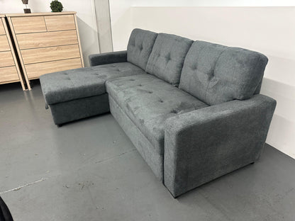 Oslo Reversible Pull-Out Sofa Bed with Storage – Charcoal Grey