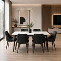 Vito 7PC Dining Set with Black Zurich Chairs