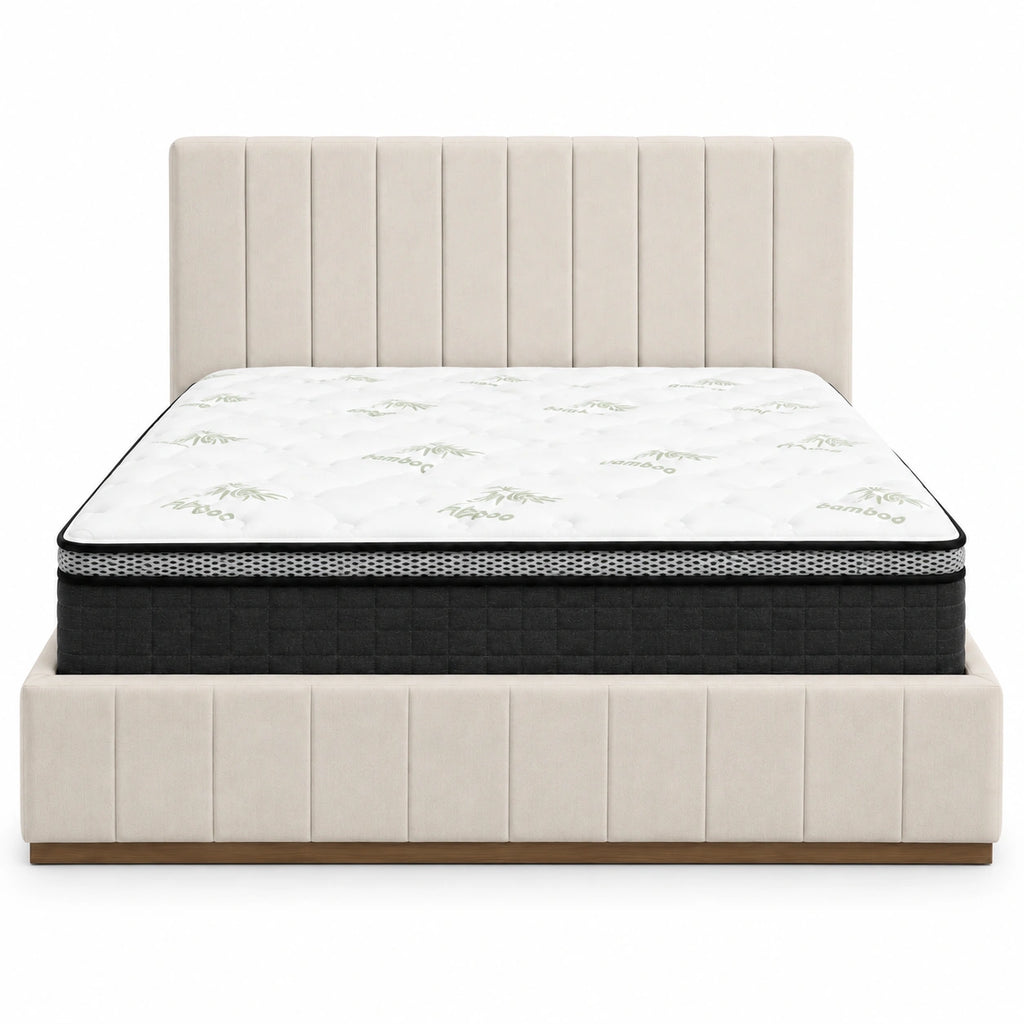 Lisa tufted sofabed and queen bed set