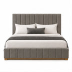 Compact sofabed with storage and queen bed set