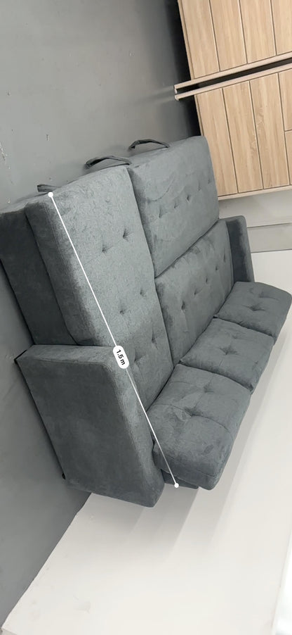 Oslo Reversible Pull-Out Sofa Bed with Storage – Charcoal Grey