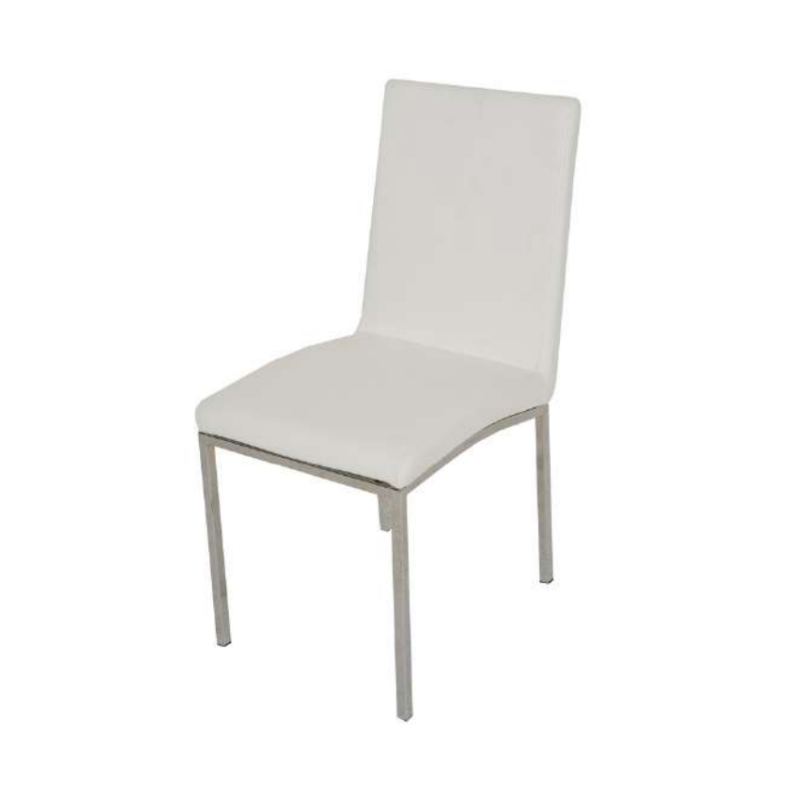 Bari White PU Chair