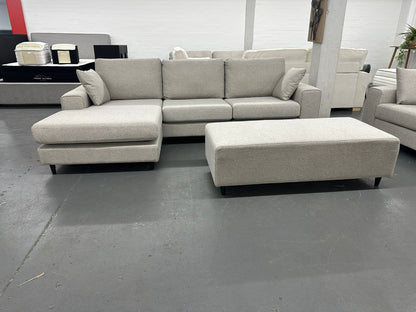 Prada Reversible Chaise Sofa with Ottoman and Two Seater