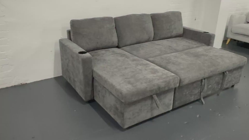 Lisa Sofa Bed, Dark grey/ Charcoal color