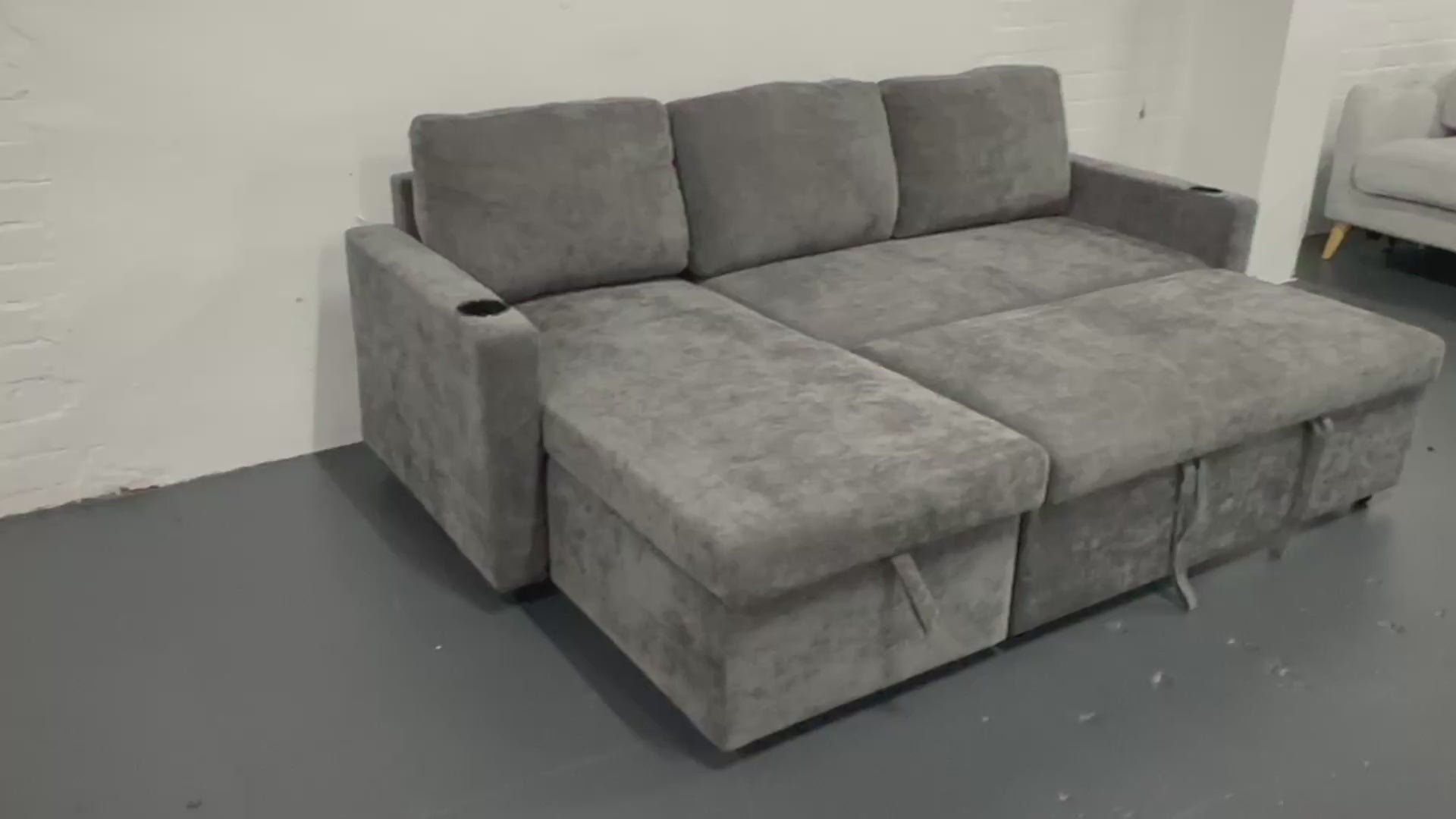 Lisa Sofa Bed, Dark grey/ Charcoal color
