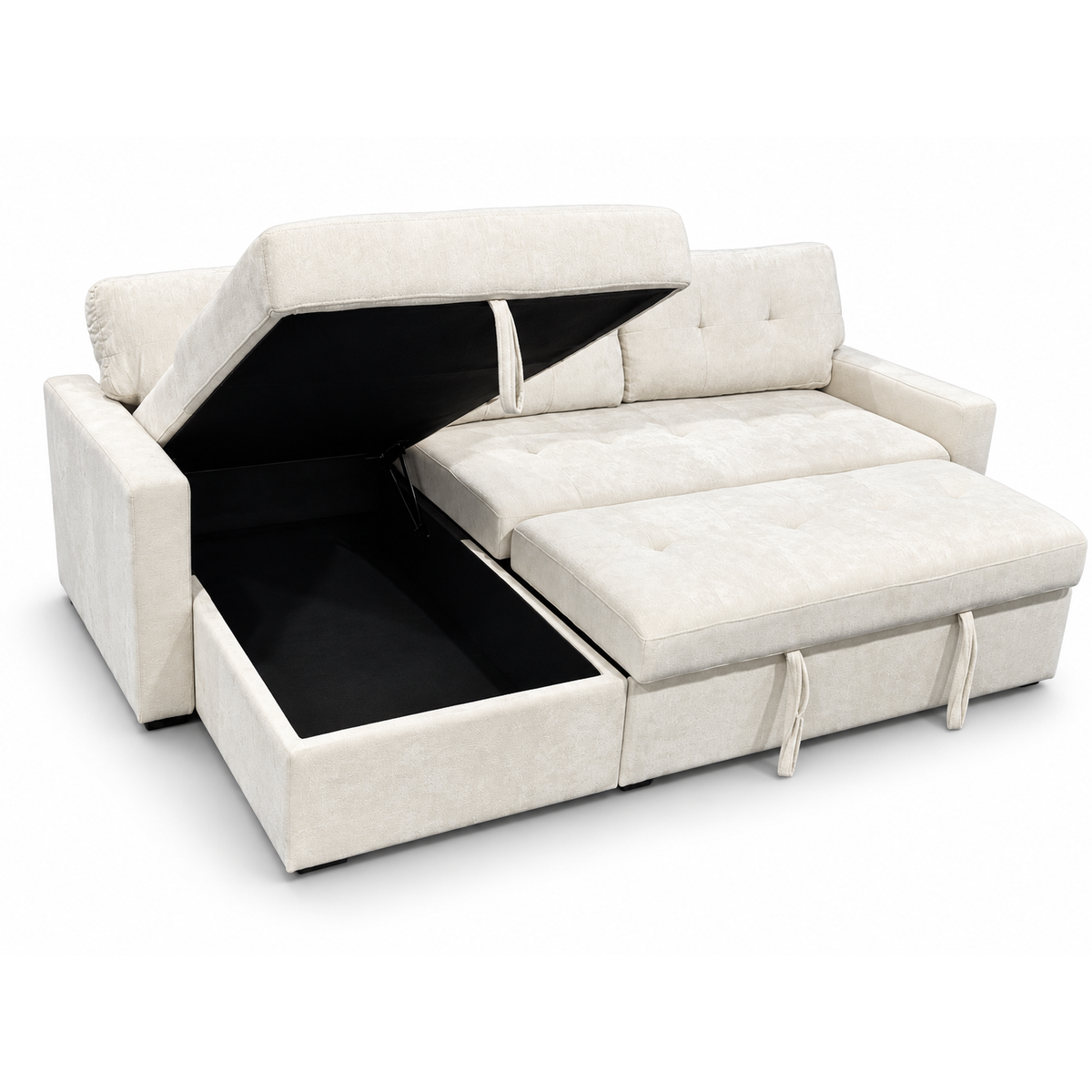 Lisa tufted sofabed and queen bed set