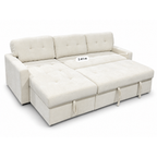 Lisa tufted sofabed and queen bed set